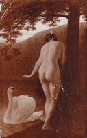 Naked with swan - s.d.
